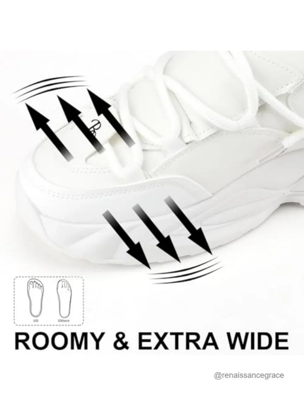 Chunky Sneakers Men Faux Leather Lace Up Platform Casual Non Slip Shoes